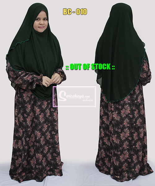 Shawl Labuh 2 Muka Kain Chiffon - Labuh Menutup Punggung