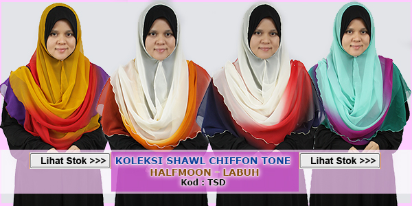 Shawl Half Moon 2 Tone