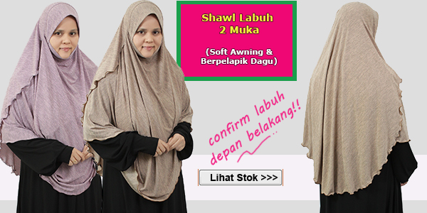 Tudung Shawl 2 Muka Milano Crepe