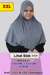 Tudung Labuh Cotton Plain XXL