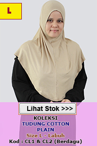 Tudung Labuh Cotton Plain