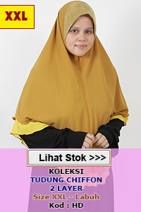 Tudung Labuh Chiffon XXL