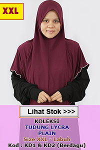 Tudung Size XXL Plain