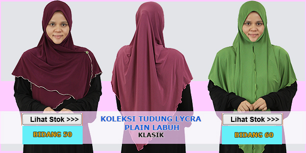 Tudung Labuh Bidang 60 50 tiga segi