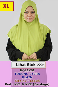 Tudung Size XL plain