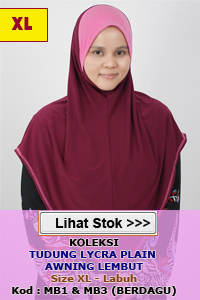 Tudung Labuh Lycra Plain Size XL