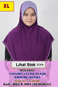 Tudung Labuh Lycra Plain Size XL