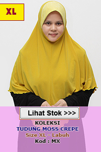 Tudung Labuh Moss Crepe XL