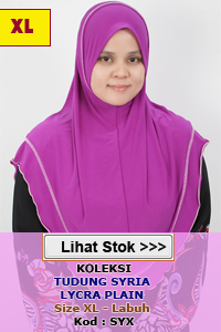 Tudung Syria Plain Labuh Size XL