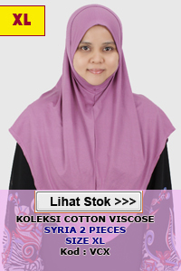 Tudung Syria Cotton Labuh Size XL