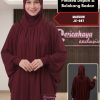 Tudung Berlengan Pleated Keliling - MAROON (JC-047)